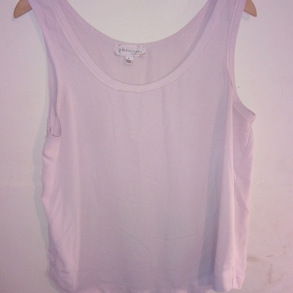 🌻philosophy Pink Sleeveless Blouse Top